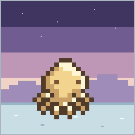 Pixel-art Bestiary portrait of Mirage Wisp