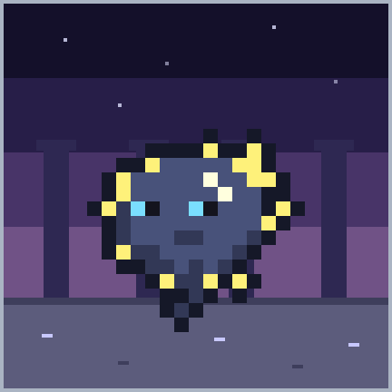 Pixel-art Bestiary portrait of Storm Wisp
