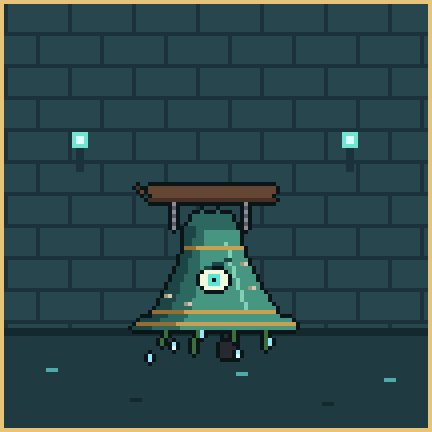 Pixel-art Bestiary portrait of The Tolling Bell